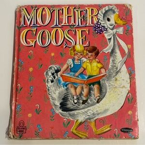 RARE Vintage 1955 Mother Goose - nursery rhymes Whitman Tell-A-Tale book 1st Ed